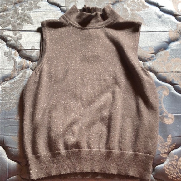 White House Black Market Tops - White House Black Market sparkly Sleeveless Mock